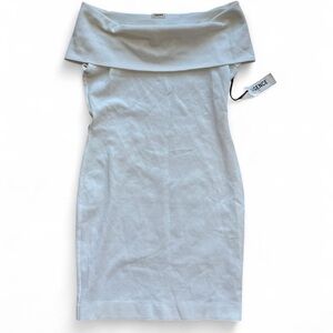 L'AGENCE White Sheath Strapless Dress
